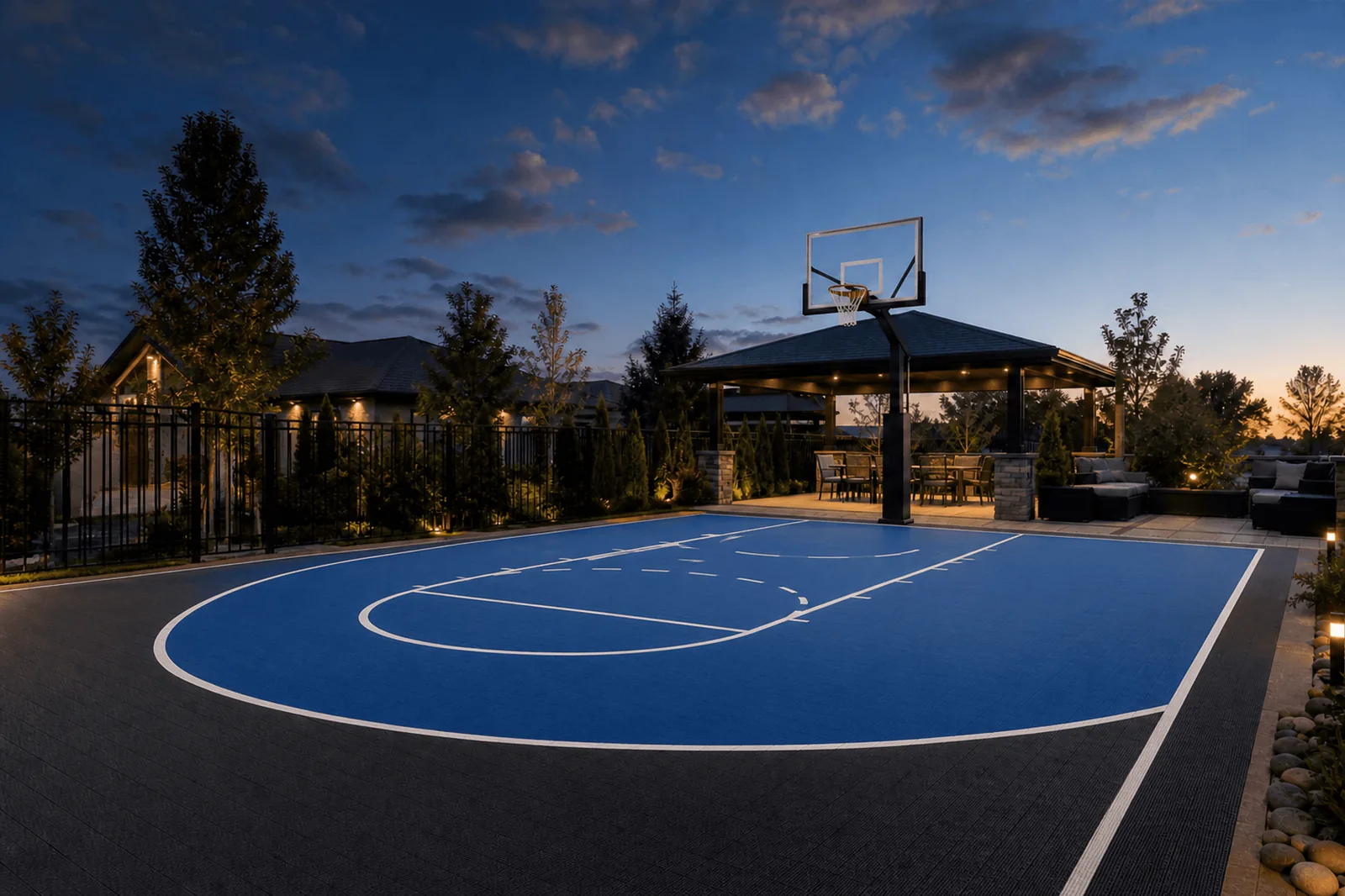 Commercial sports court facility