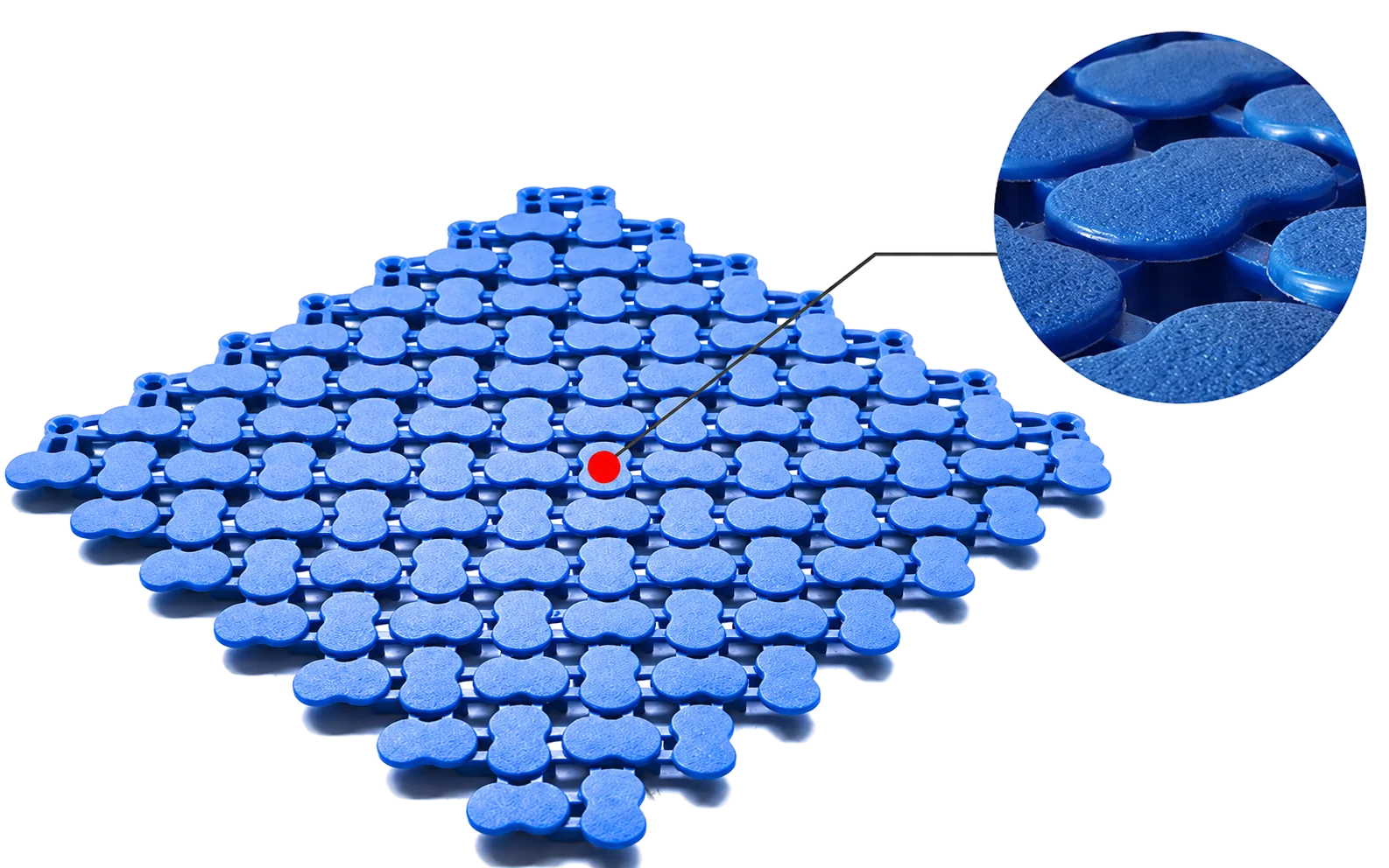 Blue wet area drainage tile detail